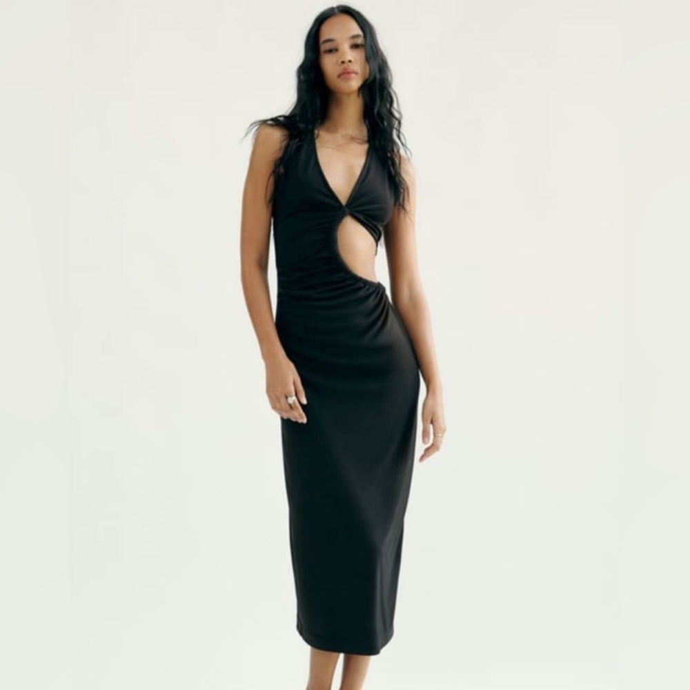 ZARA Midi Cutout Dress